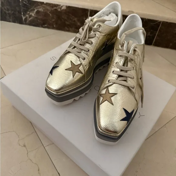 Stella McCartney Shoes Stella Mccartney Gold And Blue Platform